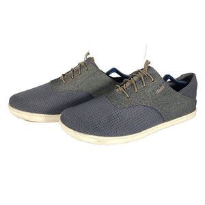 OluKai Men's Nohea Moku US 10 Gray Lace Up Flats Loafer Sneakers Shoes